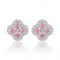 BOUCLES D OREILLES ROSÉA ARGENTÉ