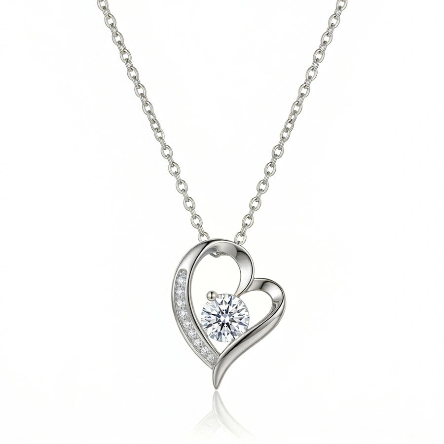 COLLIER CŒUR PRÉCIEUX ARGENTÉ