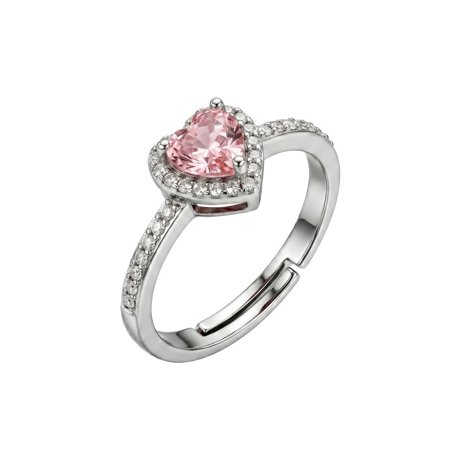 BAGUE CŒUR PRÉCIEUX ROSE