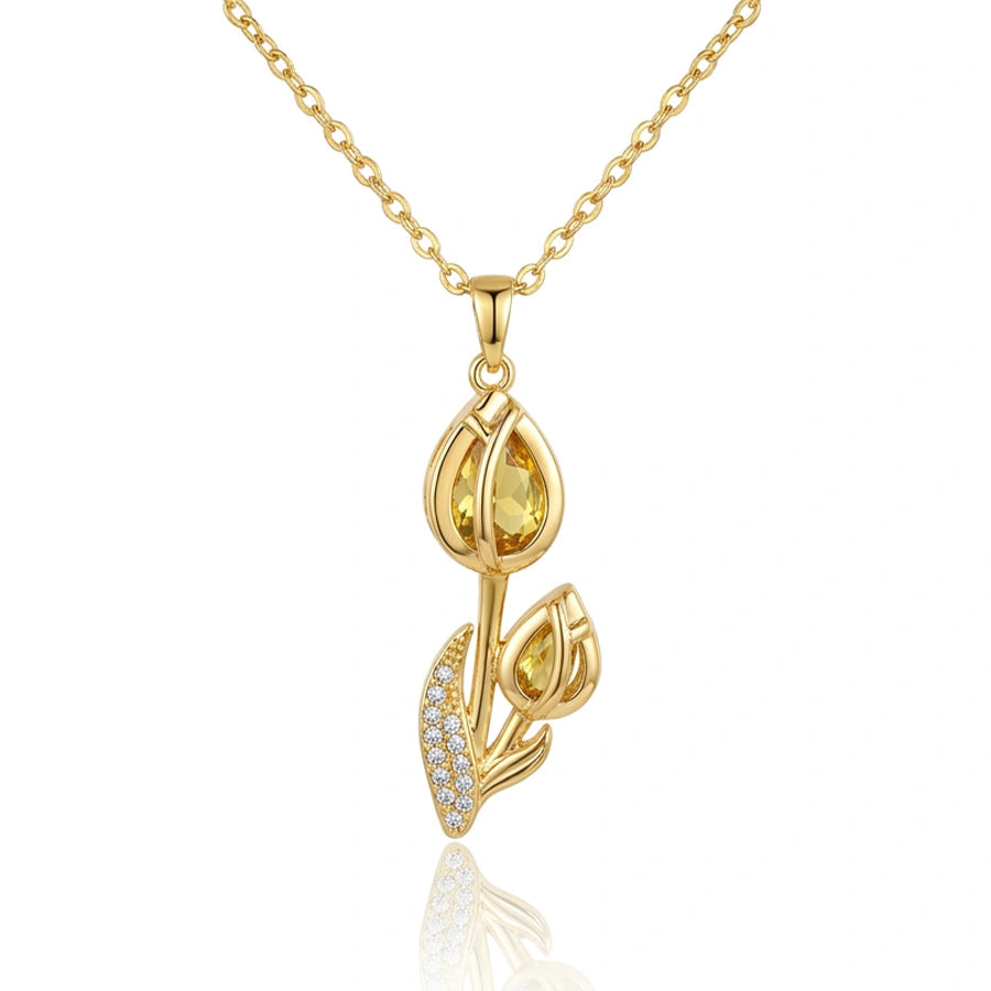 COLLIER TULIPE ÉTERNELLE D/MN