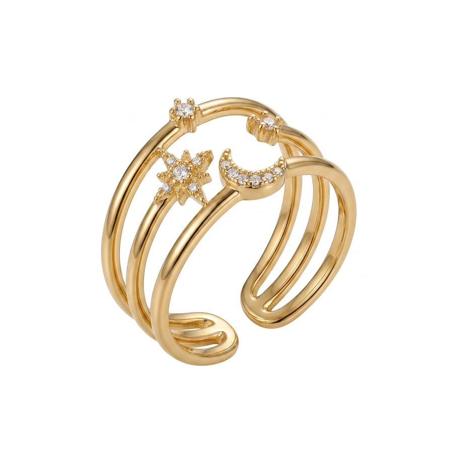 BAGUE ÉTOILE LUNE