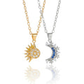 COLLIER SOLEIL ET LUNE 2 PIÈCES