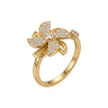 BAGUE FLEUR ROTATIVE