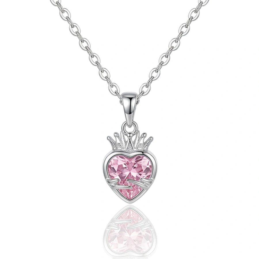COLLIER CŒUR ROYAL ARGENTÉ