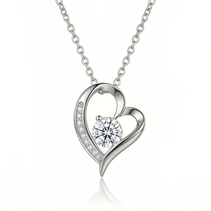 COLLIER CŒUR PRÉCIEUX ARGENTÉ