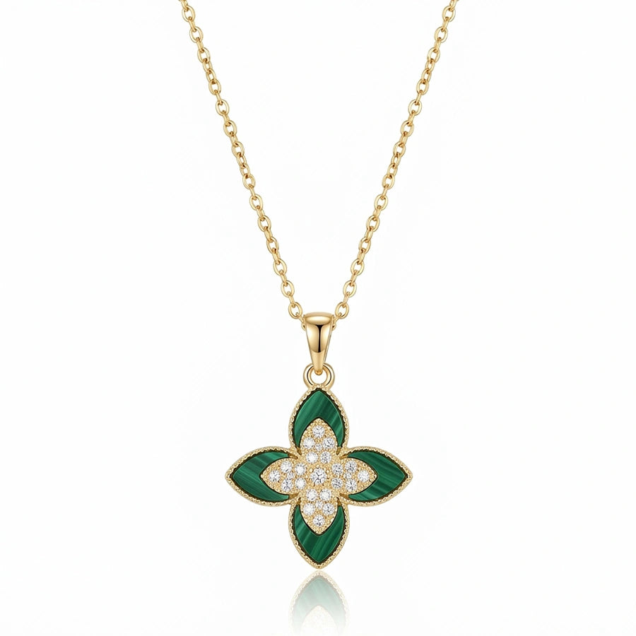 COLLIER FLEUR TRÈFLE DORÉ