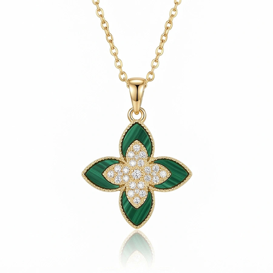 COLLIER FLEUR TRÈFLE DORÉ