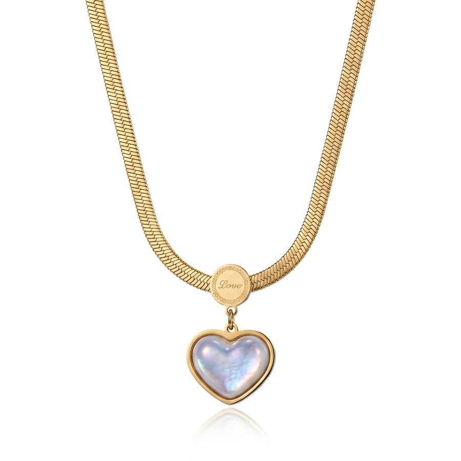 COLLIER COQUILLAGE COEUR DORÉ