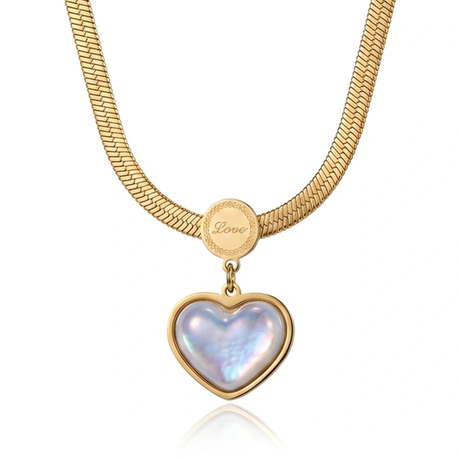 COLLIER COQUILLAGE COEUR DORÉ