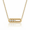 COLLIER RECTANGLE DORÉ