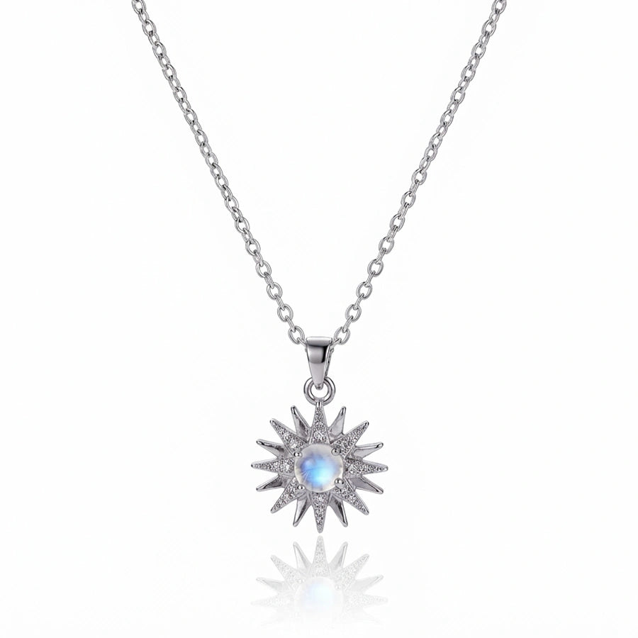 COLLIER TOURNESOL ARGENTÉ