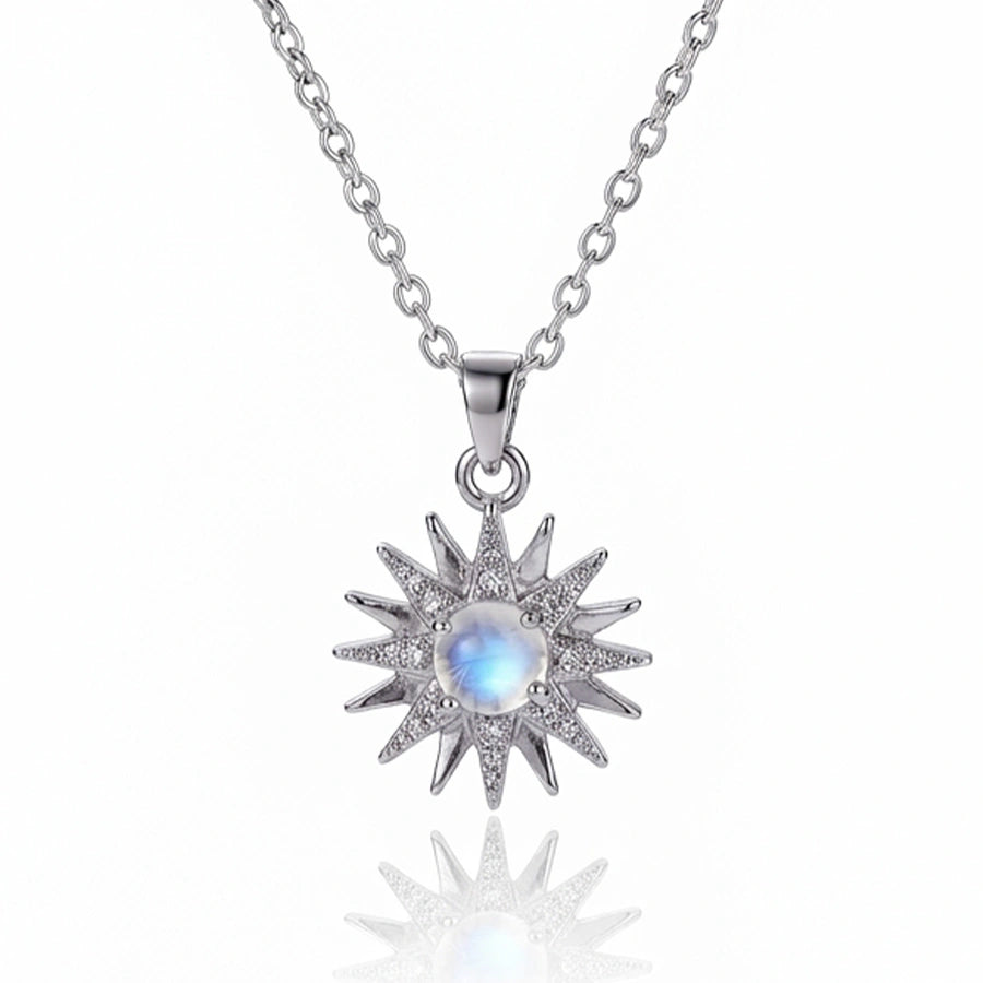 COLLIER TOURNESOL ARGENTÉ