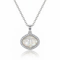 COLLIER OPALE BLANCHE ARGENTÉ