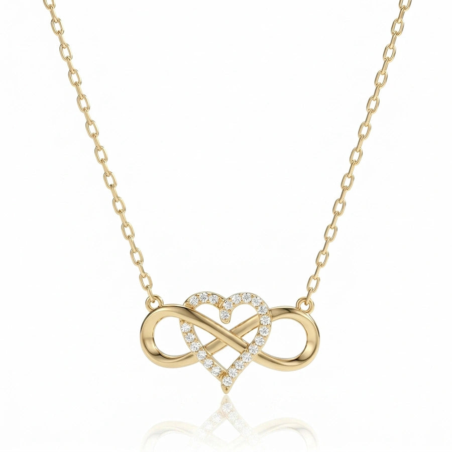 COLLIER CŒUR INFINI DORÉ