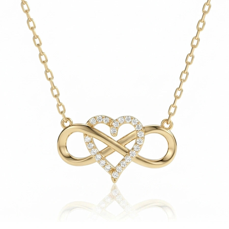 COLLIER CŒUR INFINI DORÉ