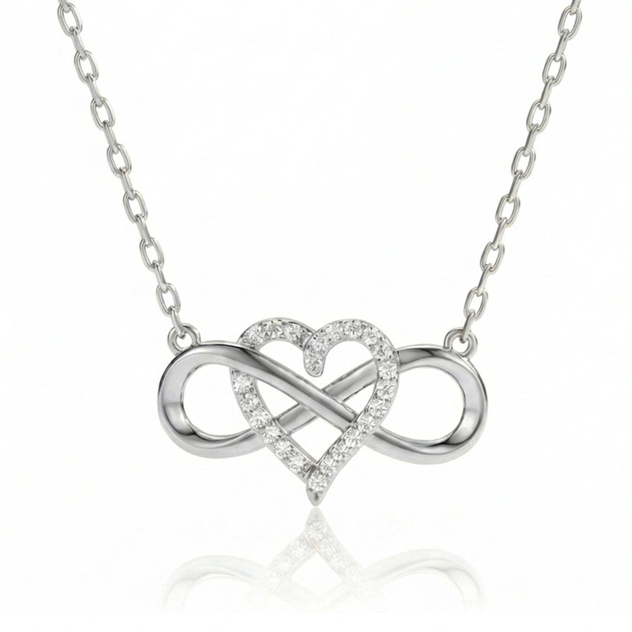 COLLIER CŒUR INFINI ARGENTÉ