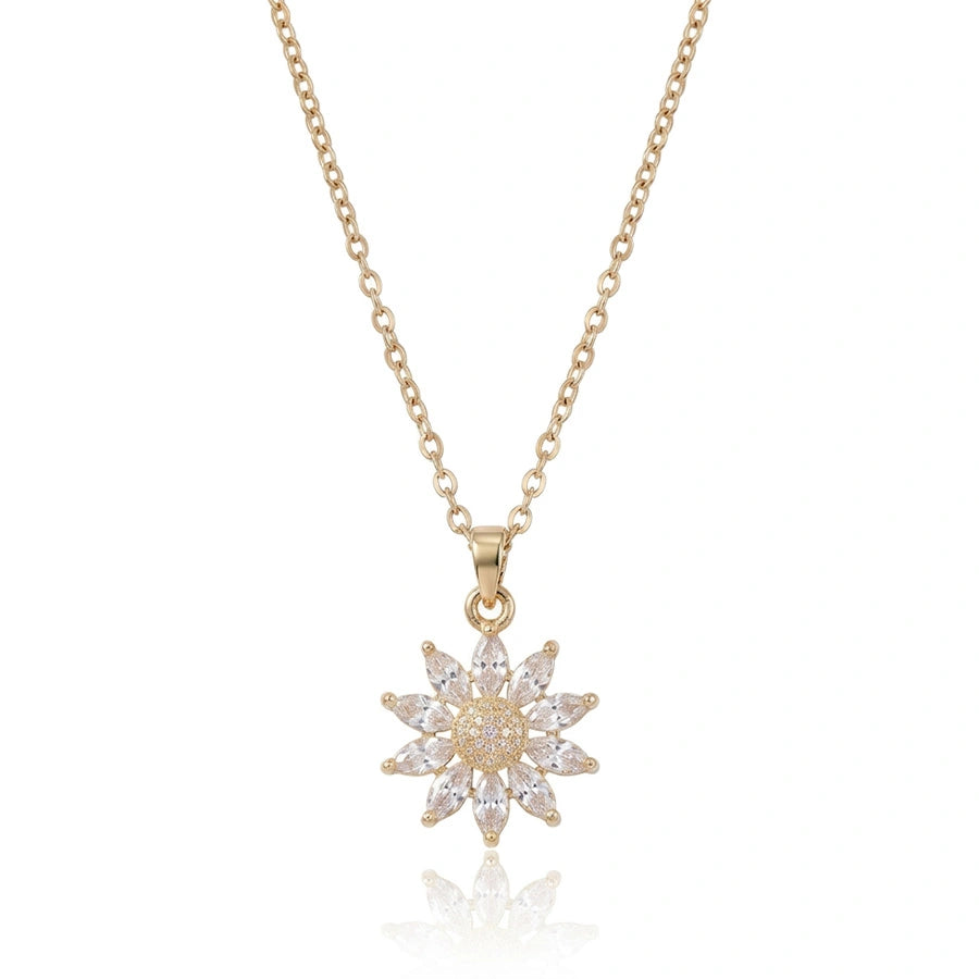 COLLIER DE FLEUR DE SOLEIL DORÉ