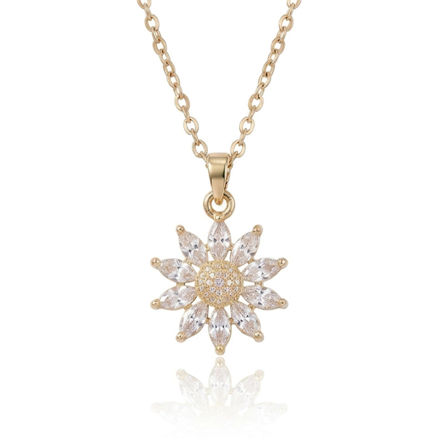 COLLIER DE FLEUR DE SOLEIL DORÉ