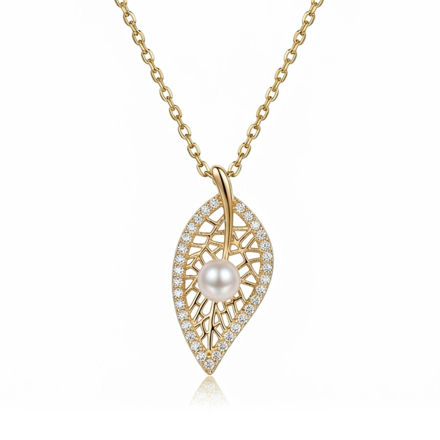 COLLIER DE FEUILLES COUPPÉES DORÉ