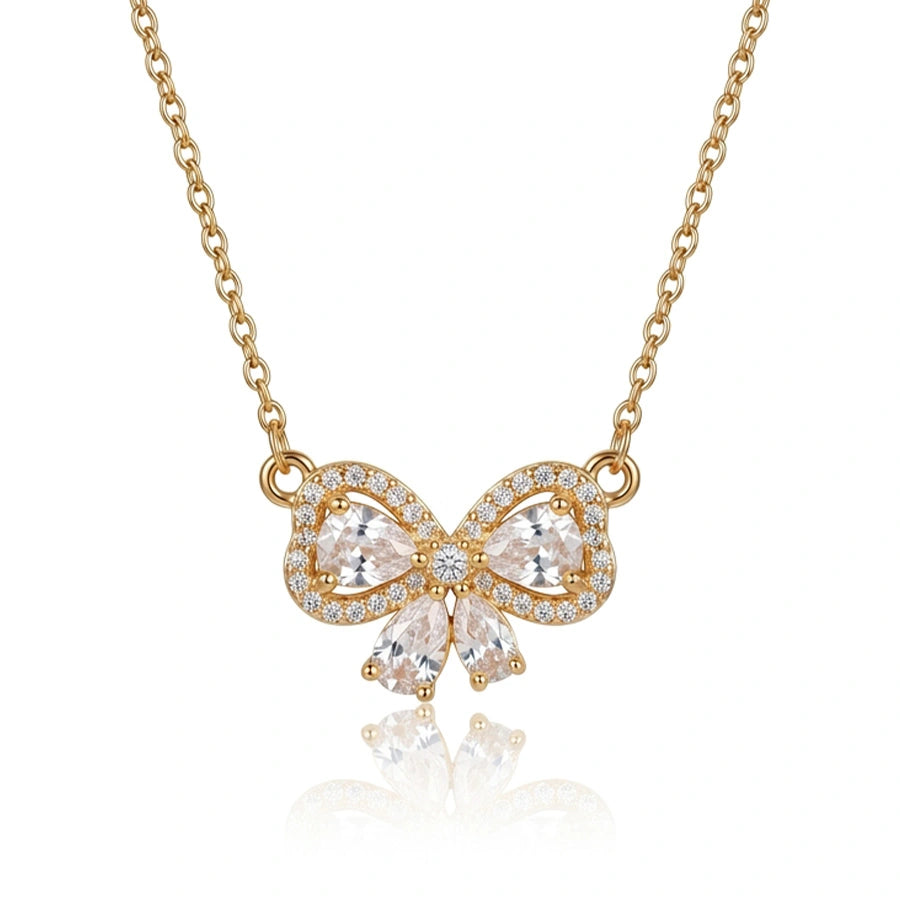 COLLIER NOEUD PAPILLON DORÉ