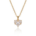 COLLIER COEUR EN BLANC DORÉ