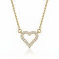 COLLIER COEUR EN CRISTAL DORÉ