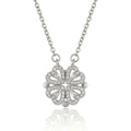 COLLIER COEUR TRÉFLE MAGÉTIQUE ARGENTÉ