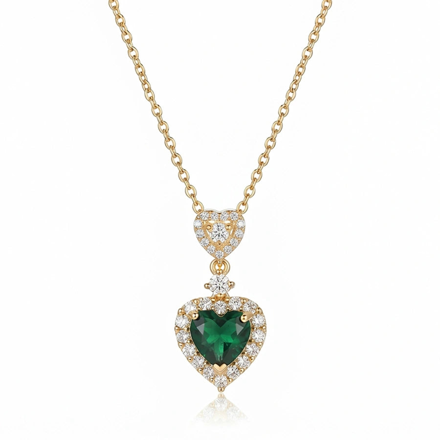 COLLIER CŒUR BRILLANT DORÉ