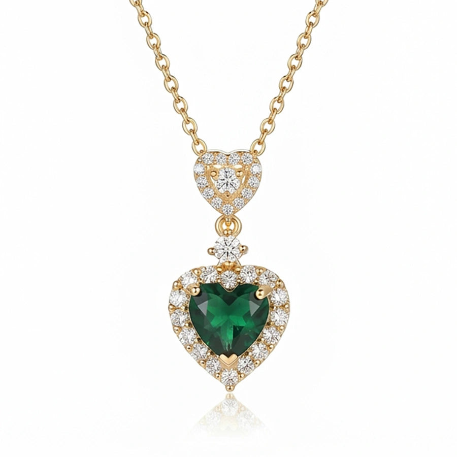 COLLIER CŒUR BRILLANT DORÉ